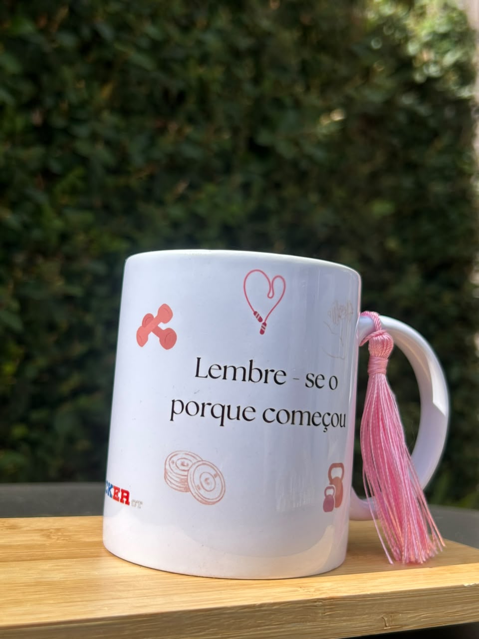 Verso de caneca fitness personalizada